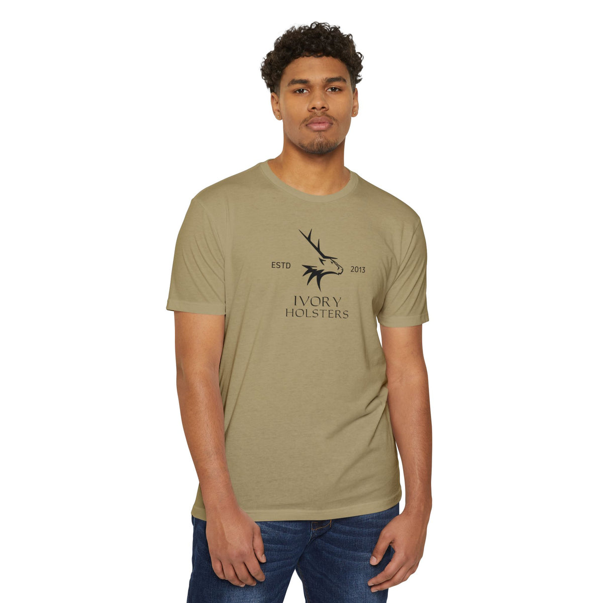 Ivory Holsters Logo T‑Shirt (Light Olive)